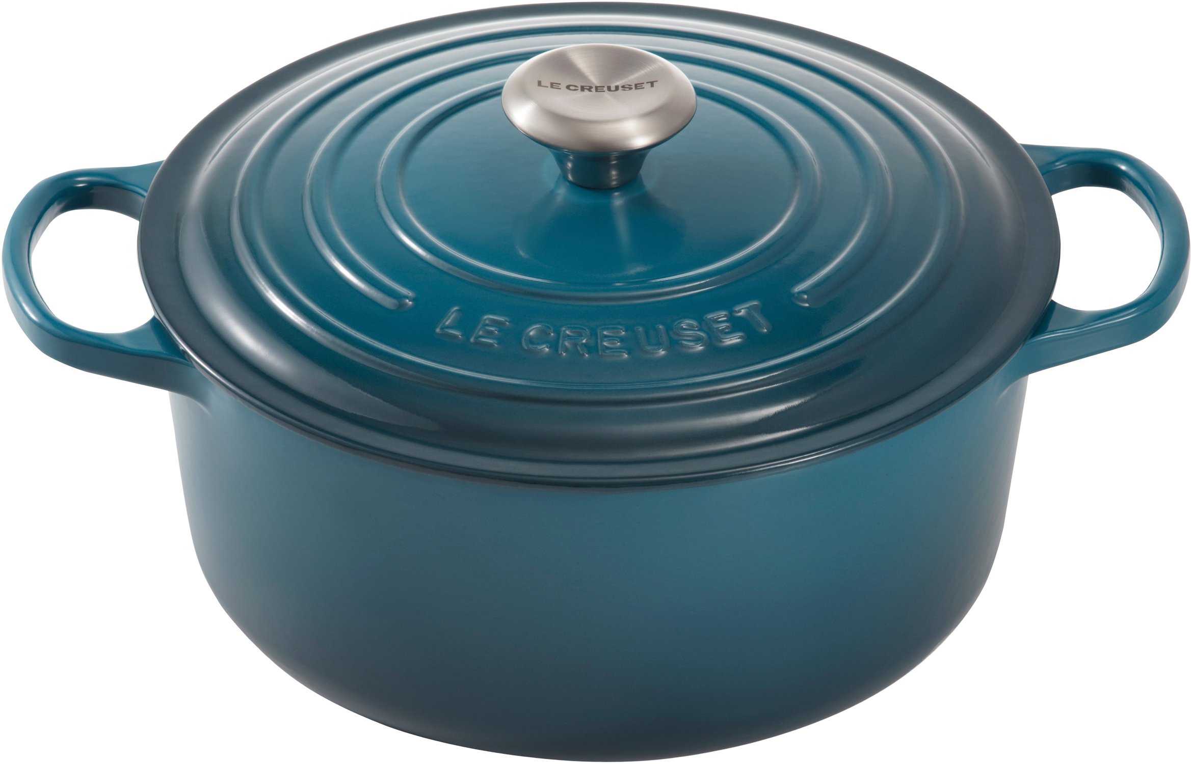 Rund Støbejernsgryde 4,2L Deep Teal