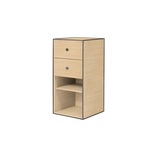 Audo Frame Skab 70 med Hylde & 2 Skuffer Eg