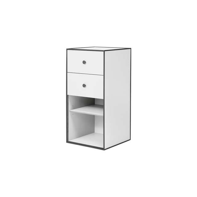 Audo Frame Skab 70 med Hylde & 2 Skuffer Hvid