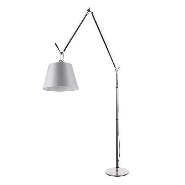 Artemide Tolomeo Mega Gulvlampe Satin 36 cm Skærm med Lysdæmper
