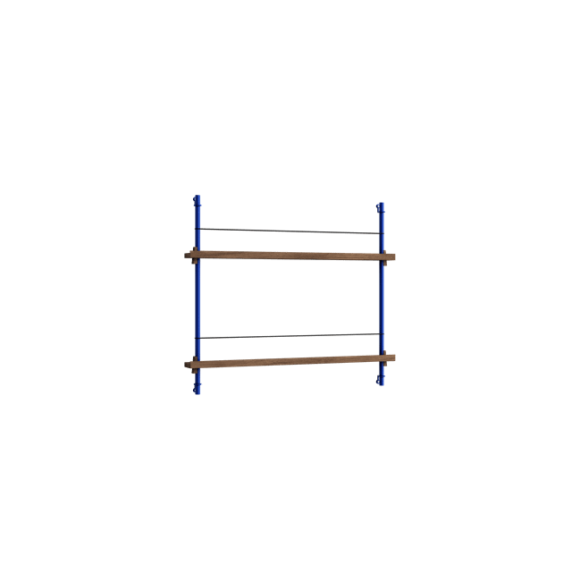 Moebe Magazine Shelving MS.65.1 Røget Eg/Deep Blue