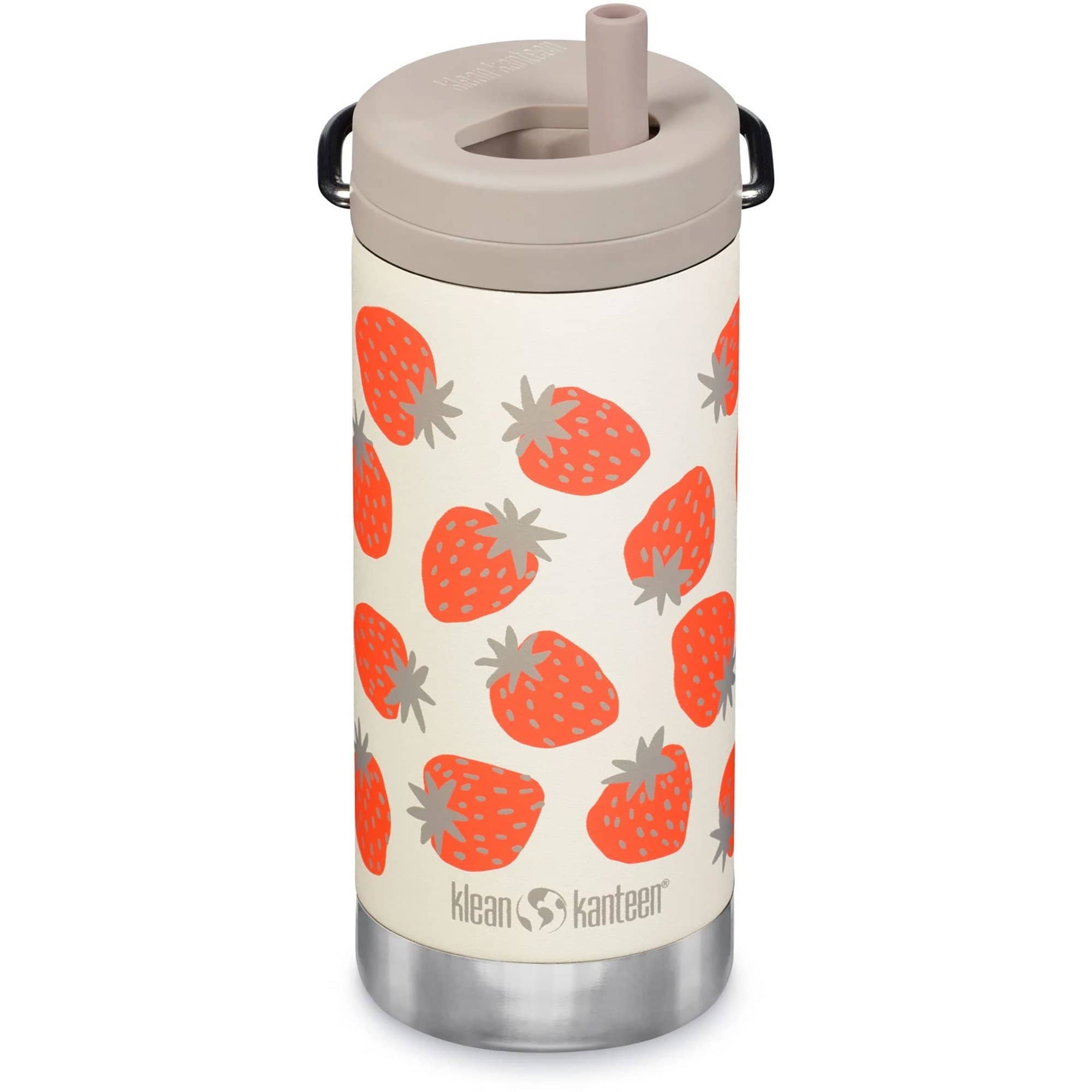 Isoleret Termoflaske TKWide 355 ml med Twist Cap, jordbær