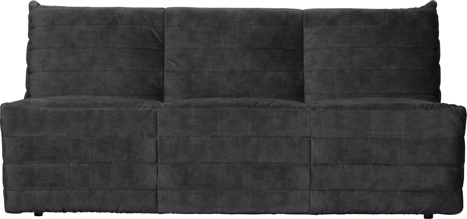 Sorte Loungesofa, H75x160x90 cm