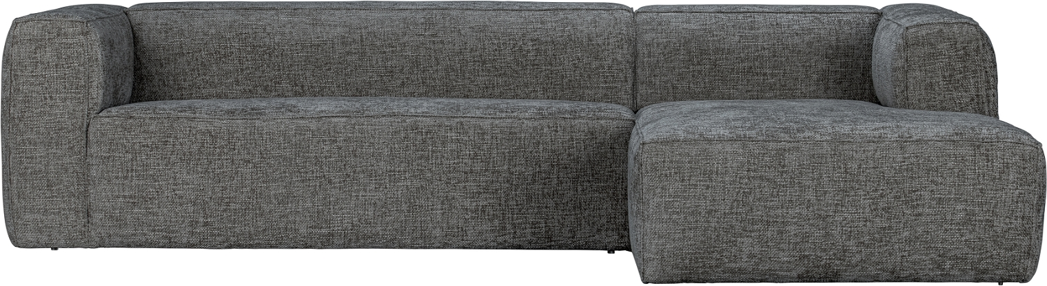Hjørnesofa højrevendt i asfaltstof, H73x175x305 cm