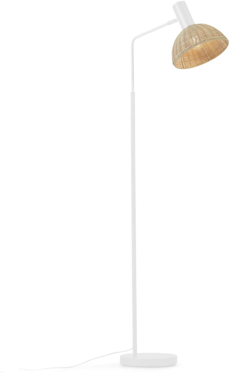 Damila, Gulvlampe, natur/hvid, H165x25x52 cm
