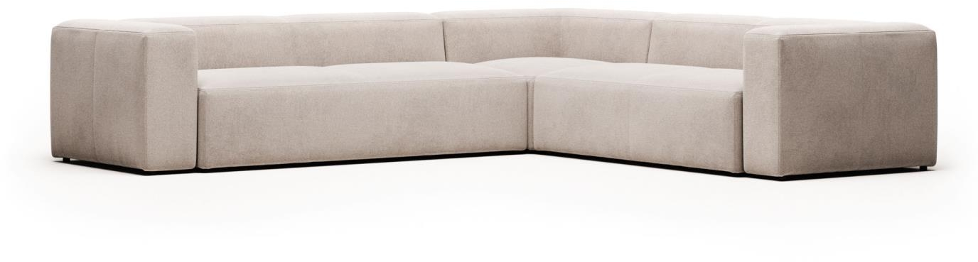 Blok, Hjørnesofa, beige, H69x320x290 cm, stof