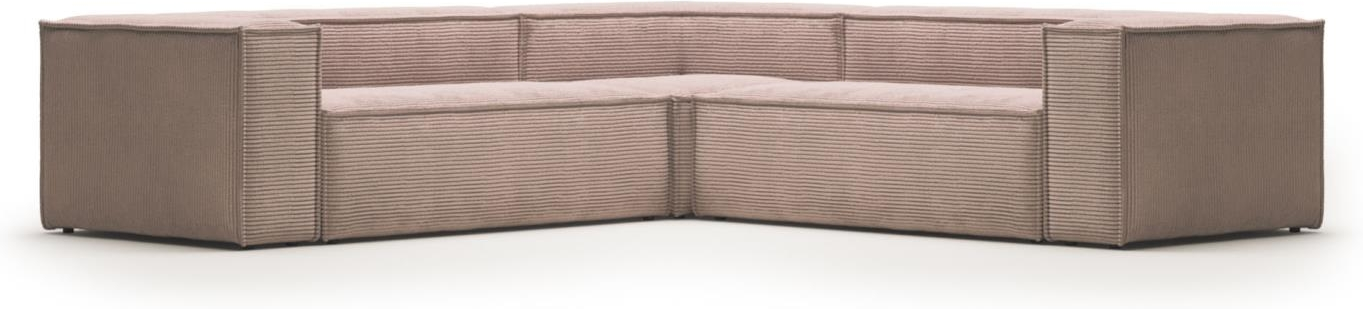 Blok, Hjørnesofa, lyserød, H69x290x290 cm, stof