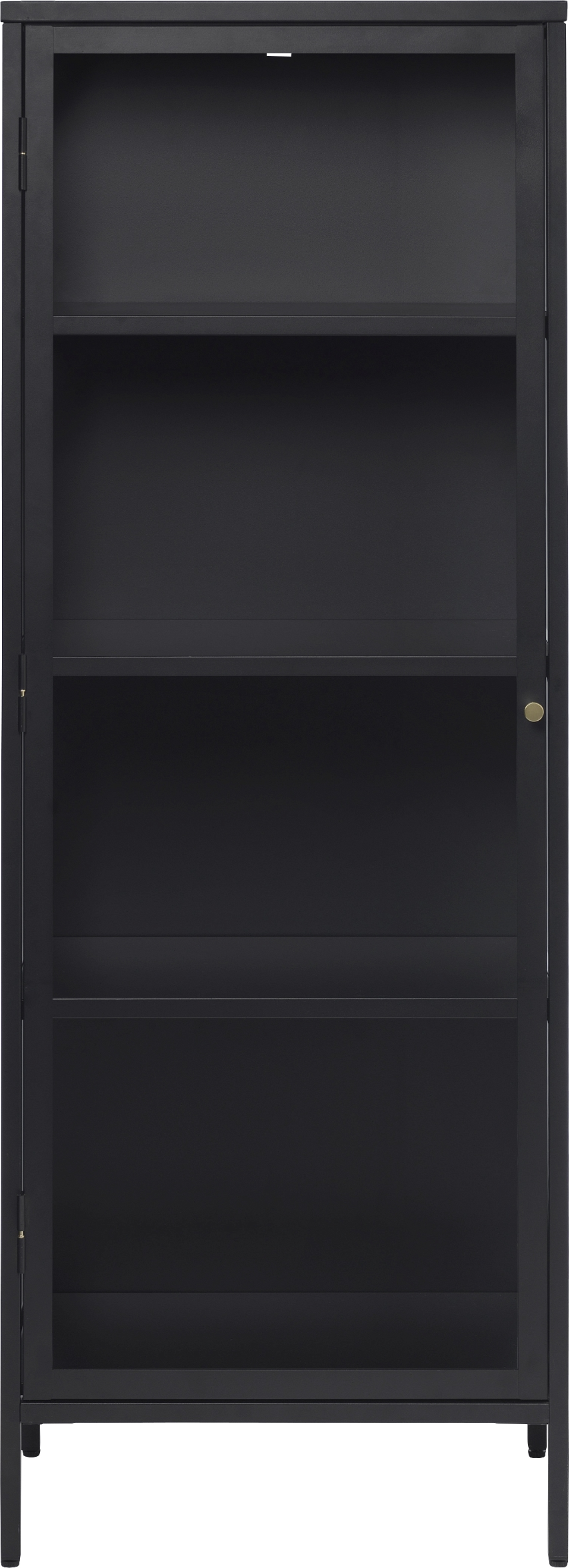 Carmel, Vitrineskab, sort, H160x40x57,5 cm, metal