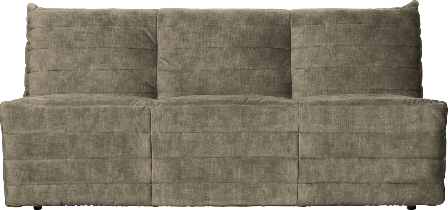 Sandfarvet loungestol, H75x160x90 cm