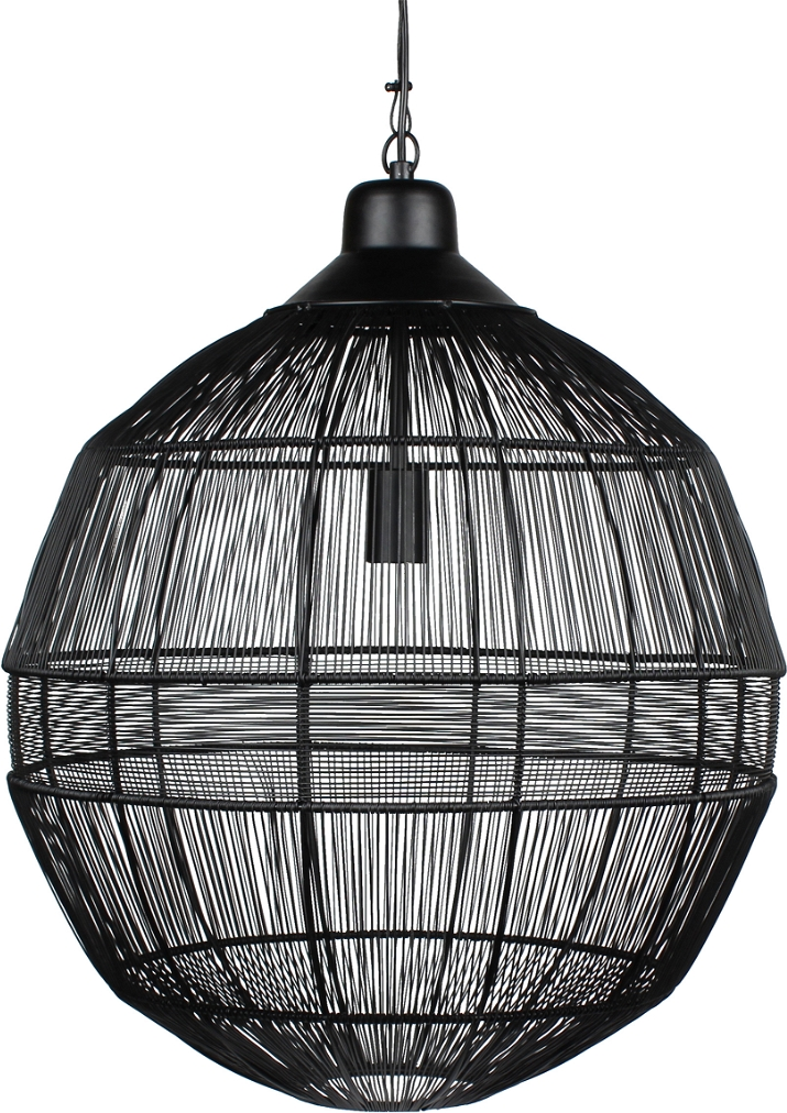 Enes, Pendel lampe, sort, H60x50x50 cm, metal
