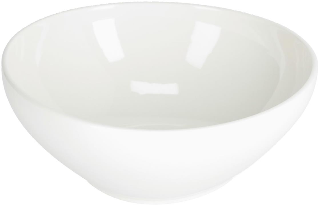 Serveringsskål Kave Home Pahi Ø24xH9 cm hvid porcelæn  -  moderne nordisk design, tåler opvaskemaskine