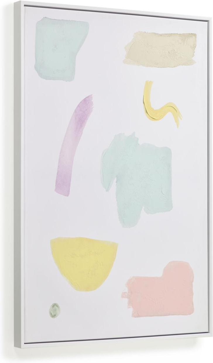 Illustration med ramme Kave Home Maite  -  moderne nordisk flerfarvet 70Ã43Ã50 cm