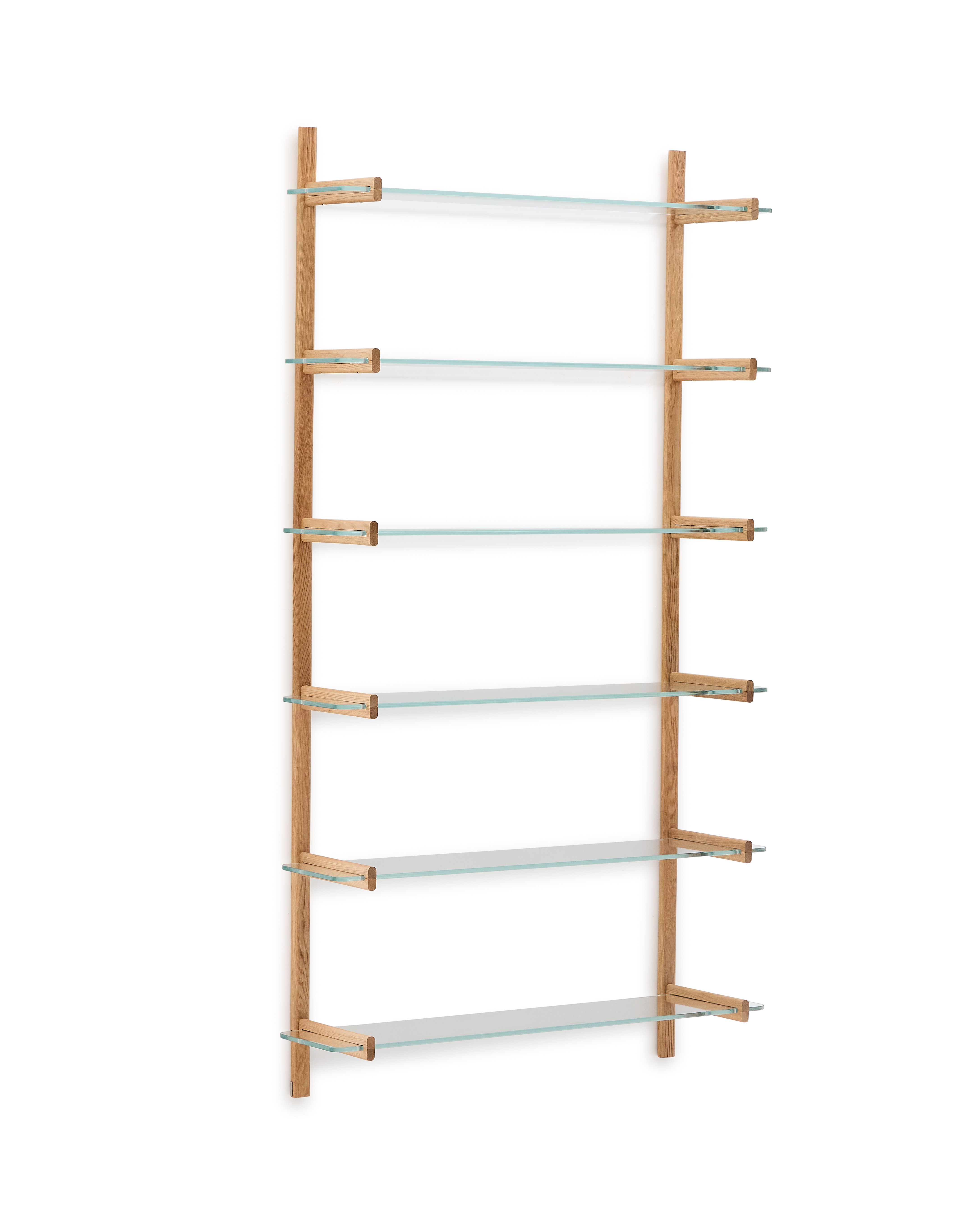 KAVE HOME Sitra modul reol, m. 6 glashylder - natur egetræ (110cm)