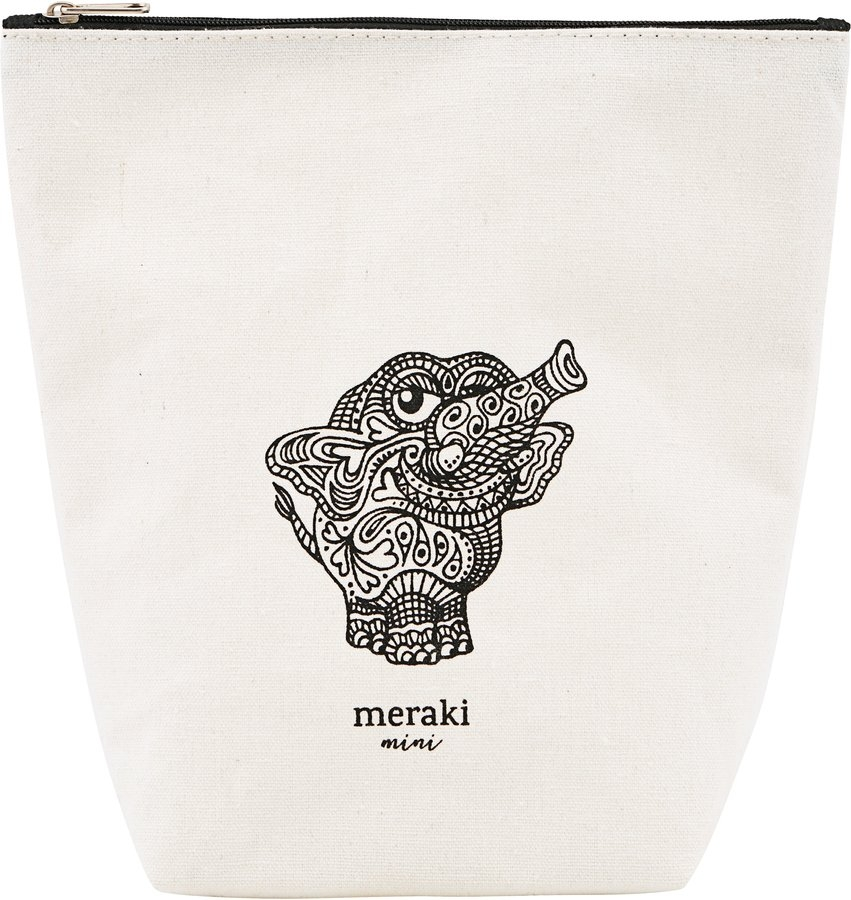 Toilettaske Meraki Doddy  -  hvid necessaire i bomuld/polyester 14,5Ã6,5Ã21 cm