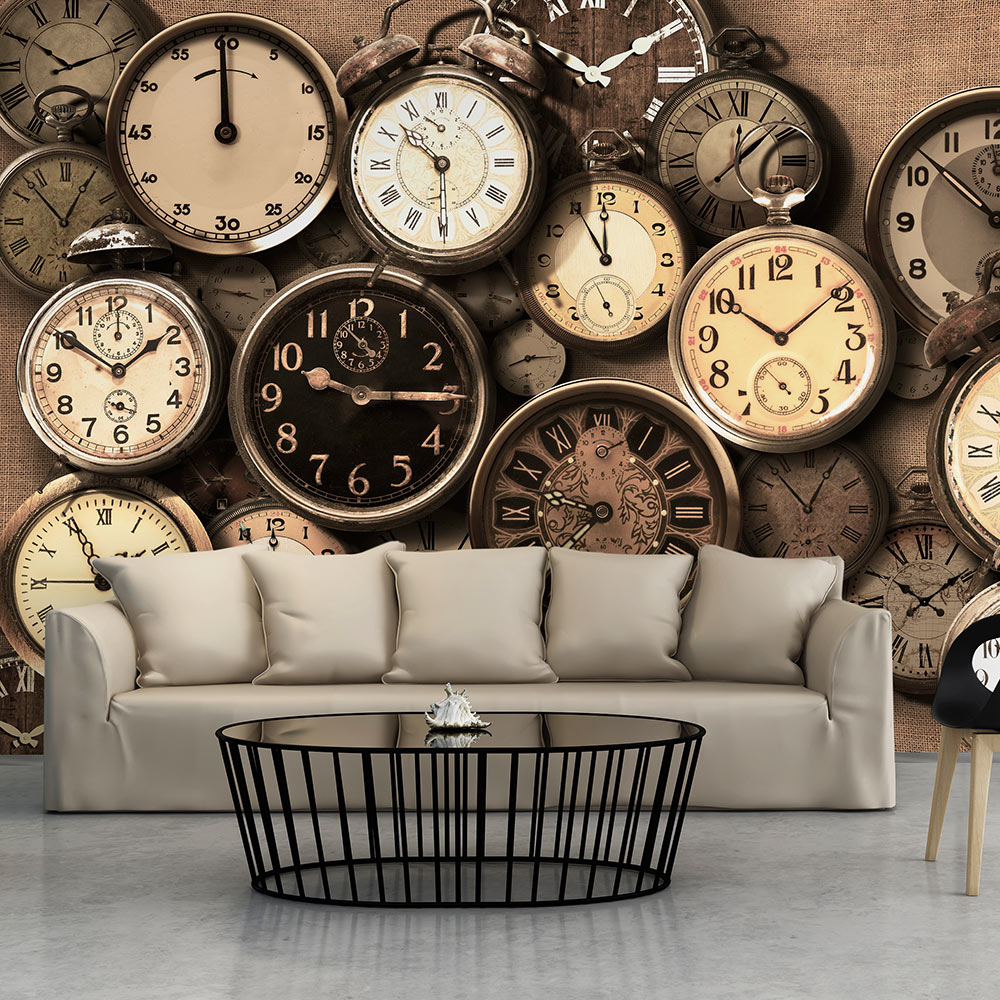 ARTGEIST Fototapet - Old Clocks, retro ure (flere størrelser) 100x70