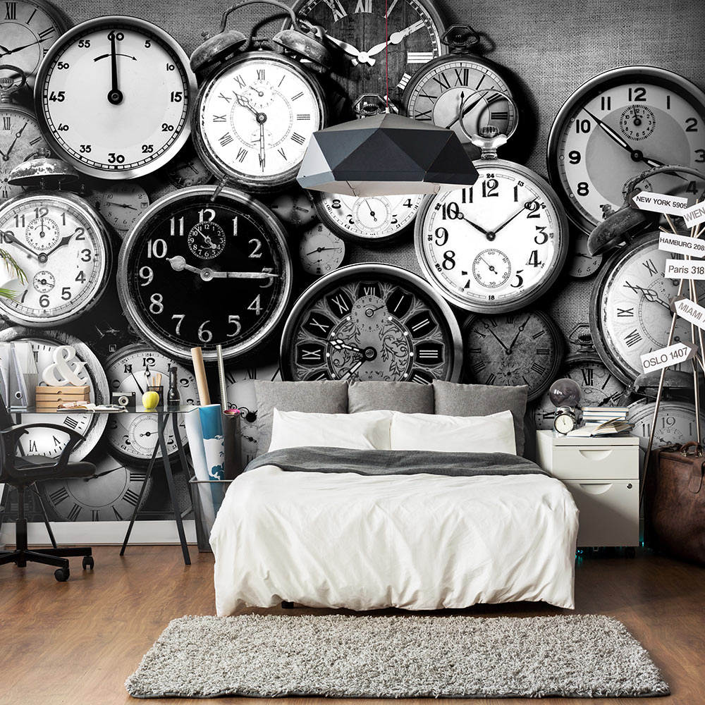 ARTGEISTFototapet - Retro Clocks, retro ure (flere størrelser) 100x70
