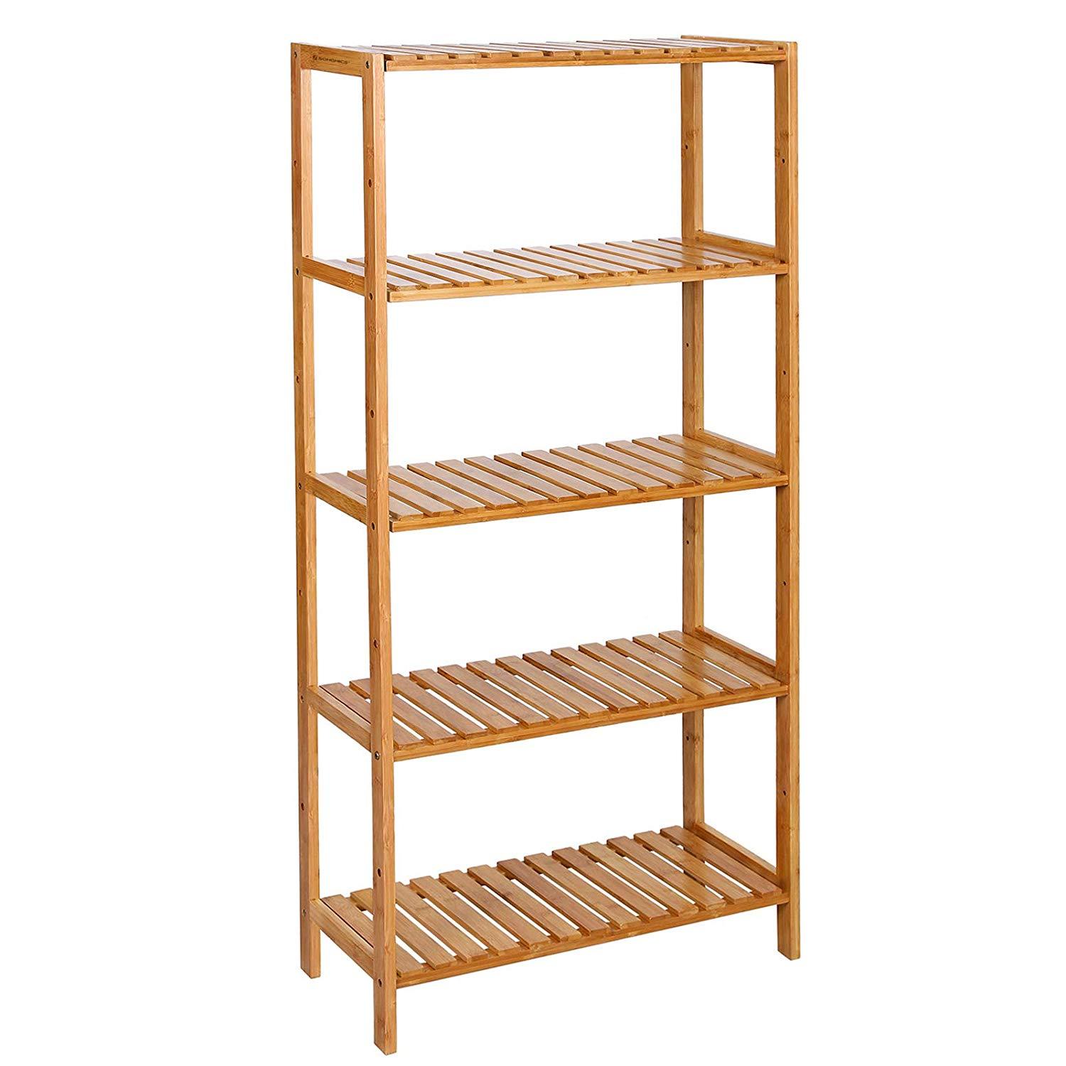 Reol i bambus, 60x26x130 cm